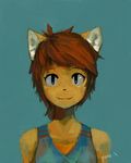  2017 anthro bust_portrait canine clothed clothing eri_washington_(panzery25) female fox green_background green_eyes inner_ear_fluff looking_at_viewer mammal panzery25 portrait signature simple_background smile solo 