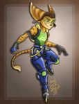  anthro crossover farorest feline fur lombax lucio_(overwatch) machine male mammal overwatch ratchet ratchet_and_clank solo stripes video_games 