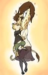  &lt;3 2017 anthro brown_hair carrying cheek_tuft clothing desmond_(zootopia_fan_character) disney duo extreme_french_kiss eyes_closed fan_character feline fur giraffe gradient_background hair hi_res hooves husband_and_wife jaguar kissing legwear long_tongue mammal molly_(zootopia_fan_character) neck_bulge nobby_(artist) paws predator/prey ring romantic_couple shirt simple_background size_difference skirt spots spotted_fur standing thigh_highs tongue tuft wedding_ring zootopia 
