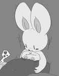  &lt;3 anthro big_breasts blush_sticker breasts dialogue faceless_male female greyscale japanese_text k--10 lagomorph male male/female mammal monochrome nipples open_mouth open_smile penis rabbit sex smile speech_bubble text titfuck translation_request 