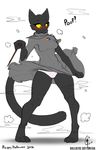  anthro ballistic-cottontail cat clothing embarrassed feline female google halloween holidays magic magic_user mammal momo_(google) panties solo spell underwear upskirt witch 