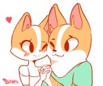  &lt;3 2017 animated artist_signature blush canine cat clothed clothing corgi diives dog duo feline female hand_holding here&#039;s_the_plan male male/female mammal nuzzling one_eye_closed romantic romantic_couple simple_background 