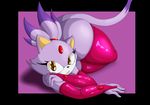  2017 anthro armwear black_nose blaze_the_cat cat clothing feline female hi_res legwear looking_at_viewer mammal solo sonic_(series) suirano thigh_highs 