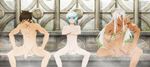  3boys age_difference erection long_hair male_focus multiple_boys muscle nude penis phausto sauna sitting steam tagme tale_(series) tales_of_zestiria tattoo towel 