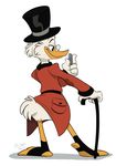  2017 anthro avian bird clothed clothing disney duck ducktales eyewear glasses hat hi_res male mammal orlandofox scrooge_mcduck simple_background toony top_hat 