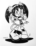  2017 anthro archie_comics boots cat chibi-jen-hen clothed clothing feline female footwear honey_the_cat mammal pidgeon_toed simple_background sketch solo sonic_(series) white_background 