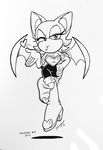  2017 anthro archie_comics bat boots chibi-jen-hen clothed clothing female footwear mammal rouge_the_bat signature simple_background sketch solo sonic_(series) white_background 