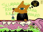  ! angus angus_(nitw) anthro bored canine clothing drinking english_text eyewear filling_(disambiguation) fox gakuseigitsune glasses gregg gregg_(nitw) hat internal kogitsune larger looking_down macro male male/male male_pred male_prey mammal micro micro_on_macro night_in_the_woods open_mouth oral_vore pred signature size_difference small_prey snack_falcon sound_effects struggling surprise swallowing teeth text throat tongue unaware unaware_pred vore 