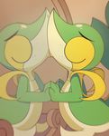  3_fingers ambiguous_gender eyes_closed feral freckles hi_res holidays kissing mirror narcissism nintendo pok&eacute;mon pok&eacute;mon_(species) reptile scalie snivy solo tricksta valentine&#039;s_day video_games 