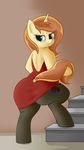  andelai big_butt butt celice clothing dress equine female friendship_is_magic horn horse legwear mammal my_little_pony overweight own_character pantyhose pony semi-anthro solo standing unicorn wide_hips 