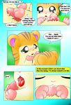  blush brother brother_and_sister comic curby cute dialogue english_text erection fellatio female fur hamster hamtaro_(series) incest male male/female mammal open_mouth oral oral_penetration orange_fur outside penetration penis precum rodent sandy_(hamtaro) sex sibling sister stan_(hamtaro) striped_fur stripes tapering_penis text tongue tongue_out twins 