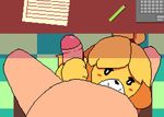  1boy 1girl animated blush desk dog doubutsu_no_mori handjob penis pixel_art ruw_ruler shizue_(doubutsu_no_mori) 