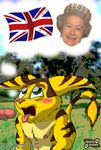  flag inanimate queen_elizabeth_ii ratchet ratchet_and_clank united_kingdom 