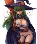  amania_orz ass_visible_through_thighs bangs bikini breasts broom c.c. cape cleavage code_geass dated elbow_gloves flower front-tie_top gloves green_hair groin halloween halloween_costume hat hat_flower hat_ornament jack-o'-lantern_ornament large_breasts long_hair looking_at_viewer navel orange_gloves orange_legwear purple_gloves ribbon side-tie_bikini sidelocks smile solo star swimsuit thighhighs twitter_username underboob white_background white_bikini witch_hat yellow_eyes 