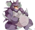  belly big_belly dark-lunch drooling male nidoking nintendo open_mouth pok&eacute;mon pok&eacute;mon_(species) saliva video_games vore 