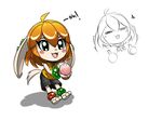  anthro basset_hound canine chibi clothed clothing dog female freedom_planet freedom_planet_2 kenjikanzaki05 mammal milla_basset simple_background text video_games white_background 