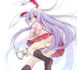  animal_ears bangs blazer blouse bunny_ears bunny_tail jacket lavender_hair long_hair looking_at_viewer megaphone open_mouth pleated_skirt purple_hair red_eyes reisen_udongein_inaba shirt skirt solo tail touhou toutenkou very_long_hair 