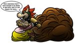  bowser diaper feces gooeythedragonx koopa male mario_bros messy_diaper nintendo scalie scat soiling video_games vore 