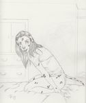  anthro bedroom bottomless canine charlene_palmer clothed clothing dalmatian dog dreadwolfclaw1990 female looking_at_viewer mammal sketch smile spots 