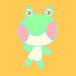  amphibian animal_crossing anthro blush breasts digital_media_(artwork) female frog lily_(animal_crossing) nintendo pussy simple_background smile solo video_games 