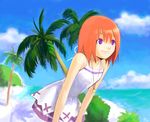  bad_id bad_pixiv_id blue_eyes breasts jewelry kairi_(kingdom_hearts) kingdom_hearts necklace red_hair short_hair small_breasts solo 