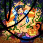  1boy anal barefoot candy feet food hat male_focus penis police pumpkin restrained tagme tentacle toes torn_clothes torte_(triggerhappy) undressing 