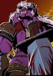  angry armor blood first_person_view head_plate head_tails holtzmann kraskit melee_weapon sword tabitha_terleir weapon 