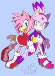  2017 amy_rose anthro asb-fan black_nose blaze_the_cat boots clothing dipstick_tail dress duo feline female footwear fur gloves green_eyes hair hairband happy hedgehog hi_res high_heels mammal multicolored_tail one_eye_closed pink_hair ponytail purple_fur purple_hair shoes short_hair signature sonic_(series) video_games white_fur wink yellow_eyes 