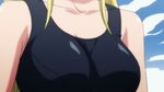  animated animated_gif assisted_exposure blonde_hair breasts cleavage female large_breasts maria_holic school_swimsuit shidou_shizu swimsuit 