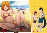  2boys :d :q abs ahoge alexander_(fate/grand_order) arm_support artist_name ball bare_arms bare_legs bare_shoulders beach beach_towel beach_umbrella beach_volleyball bikini blurry breasts brilliant_summer bulge chaldea_beach_volleyball cleavage clogs closed_mouth cloud cloudy_sky commentary_request copyright_name day depth_of_field erection erection_under_clothes eyewear_on_head fate/grand_order fate_(series) flower fujimaru_ritsuka_(female) full_body_tattoo futanari green_hair grin hair_between_eyes hair_ornament hair_scrunchie halterneck heart heart-shaped_pupils hibiscus holding holding_ball horizon ikeshita_moyuko leaning_back long_hair looking_at_viewer male_swimwear medium_breasts multiple_boys navel ocean one_side_up open_mouth orange_bikini orange_eyes orange_hair outdoors red_eyes red_footwear red_hair round_teeth sandals scrunchie shade shiny shiny_skin shirtless short_hair sitting sky smile spread_legs stomach striped striped_bikini sunglasses sweat swim_trunks swimsuit swimwear symbol-shaped_pupils tattoo teeth toes tongue tongue_out towel umbrella v very_long_hair water white_footwear yan_qing_(fate/grand_order) yellow_scrunchie 