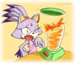  anthro blaze_the_cat blender_(object) cat clothed clothing feline female mammal puretails solo sonic_(series) 