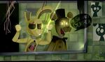  2017 animatronic bear bow_tie five_nights_at_freddy&#039;s five_nights_at_freddy&#039;s_3 glowing glowing_eyes group hat hi_res lagomorph machine mammal phantom_freddy_(fnaf) rabbit robot sideshow-spottus springtrap_(fnaf) top_hat video_games 