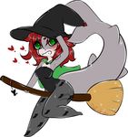  broom cute dacookieh female fish halloween hat holidays magic_user marine nicole_(cole) shark solo witch 