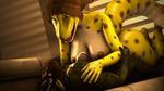  2017 3d_(artwork) anthro anthro_on_anthro anthrofied argonian big_breasts breasts crossover cum cum_between_breasts cum_on_chest digital_media_(artwork) domination female female_domination female_on_top fox_whisper85 gecko half-closed_eyes interspecies larger_female lizard male on_top reptile scalie sex size_difference smaller_male the_elder_scrolls titfuck video_games 