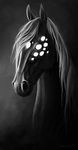  2017 alaiaorax ambiguous_gender demon digital_media_(artwork) equine feral hair horse mammal simple_background solo white_hair 