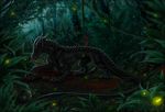  2017 amazing_background black_horn black_scales blood claws detailed_background digital_media_(artwork) dragon feral gore horn night outside scales sidonie solo standing teeth tongue 