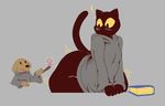  ! 2017 ambiguous_gender blush canine cat dog duo feline female halloween holidays magic mammal momo_(google) schwartzgeist signirsol smile tongue tongue_out wand yellow_eyes 