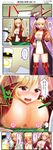  10s 1boy 1girl admiral_(azur_lane) angry artist_name azur_lane blonde_hair blush breast_rest breasts censored cleavage comic door embarrassed emphasis_lines h_(hhhhhh4649) hand_on_hip hands_on_hips hat large_breasts long_hair motion_lines nelson_(azur_lane) nipple_censor nipple_slip no_bra open_mouth red_eyes slapping standing sweatdrop tears translation_request twintails wavy_mouth 