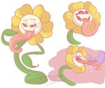  ambiguous_gender blush disembodied_hand flora_fauna flower flowey_the_flower not_furry plant saliva simple_background tongue tongue_out twilightsuccubus undertale video_games 