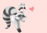  bent_over big_breasts big_butt bit-small breasts butt eyewear female gina glasses huge_breasts huge_butt mammal nipples nude one_eye_closed oppai_heart overweight procyonid raccoon slightly_chubby wink 