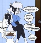  anthro bathroom blpanda comic desperation diarrhea door dump fart feces female hurts invalid_tag mammal online pain pooping sabrina sabrina_(sabrina_online) sabrina_online scat skunk stomach toilet 