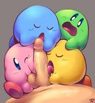  2015 alien balls cute erection eyes_closed faceless_male fellatio first_person_view gangbang group group_sex hi_res human kirby kirby_(series) larger_male licking male male/male male_pov mammal nintendo not_furry nude open_mouth oral penis penis_lick sex size_difference smaller_male tongue tongue_out torrentialkake video_games waddling_head 