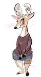  &lt;3 &lt;3_eyes anthro antlers blush caught cervine clothed clothing english_text female hooves horn looking_at_viewer looking_pleasured mammal nobby_(artist) orange_eyes reindeer sex_toy skirt smile solo sound_effects sweat text vibrator 