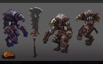  3d_(artwork) anthro armor battle_chasers canine clothing digital_media_(artwork) lycelot mammal official_art solo standing weapon wolf 