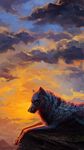  2017 alaiaorax ambiguous_gender canine day detailed_background digital_media_(artwork) feral lying mammal outside sky solo wolf 