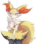  alpha_channel animated braixen collarbone female half-closed_eyes indarkwaters looking_to_the_side low_res nintendo pok&eacute;mon pok&eacute;mon_(species) red_eyes simple_background solo standing video_games 