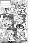  :d akashi_(kantai_collection) akatsuki_(kantai_collection) anchor_symbol black_skirt blush cheek-to-cheek closed_eyes comic commentary_request facing_another flat_cap greyscale hair_ribbon hand_on_another's_back hand_up hat hibiki_(kantai_collection) hug kantai_collection long_hair long_sleeves monochrome multiple_girls neckerchief nichika_(nitikapo) o_o open_mouth pleated_skirt ribbon sailor_collar school_uniform skirt smile sweat thighhighs translated trembling tress_ribbon uniform wavy_mouth yuri zettai_ryouiki 