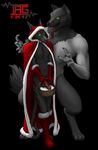  2017 anthro anthro_on_anthro balls basket black_nose black_skin blush boots canine cape claws clothed clothing cosplay digitigrade drooling duo erection footwear fur gloves glowing glowing_eyes green_eyes grey_fur hindpaw hood humanoid_penis larger_male little_red_riding_hood little_red_riding_hood_(copyright) lizard long_tongue looking_at_partner male male/male mammal markings mostly_nude multicolored_fur navel nipples nude open_mouth partially_clothed paws penis prismara reptile saliva scalie sharp_teeth size_difference smaller_male standing teeth toe_claws tongue tongue_out trile two_tone_fur watermark white_fur wolf 