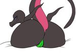  anthro anus bald big_butt butt female looking_back nintendo pok&eacute;mon pok&eacute;mon_(species) pussy salazzle seii3 sitting smile solo thick_thighs video_games 