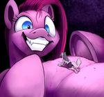 2017 clothed clothing duo earth_pony equine female friendship_is_magic grin hair hooves horse mammal micro my_little_pony pink_hair pinkamena_(mlp) pinkie_pie_(mlp) pony smile topless tsitra360 
